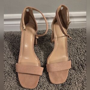 Elegant Blush Pink Heeled Sandals